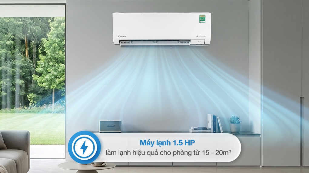 Daikin Inverter 1.5 HP FTKM35AVMV 에어컨 - 냉방 능력