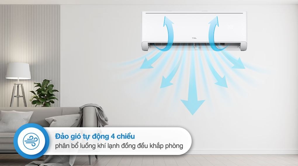 TCL Inverter 1 HP TAC-BR10CSV/TB air conditioner - Airflow mechanism