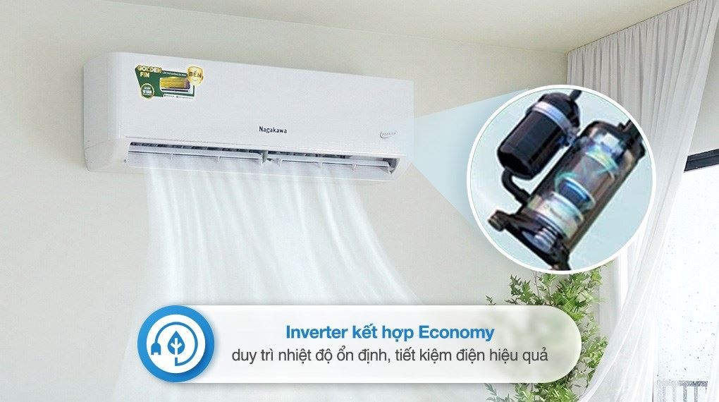 Nagakawa Inverter 1.5 HP NIS-C12R2T62 air conditioner - Energy-saving technology