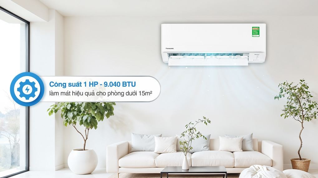 Panasonic Inverter 1 HP CU/CS-PU9CKH-8D air conditioner - Cooling capacity