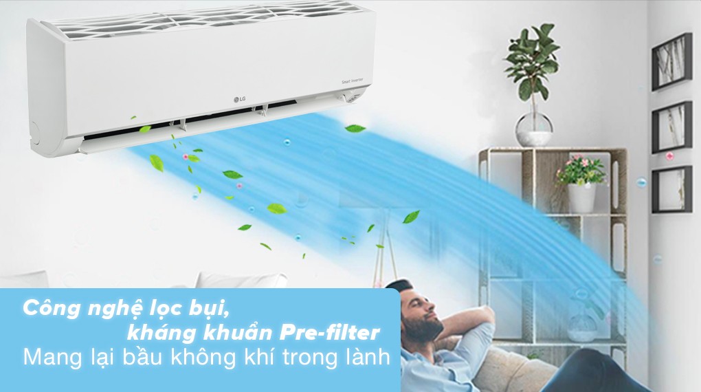 Pre-Filter dust filtering and antibacterial technology - LG Multi Inverter 2.5 HP indoor unit AMNQ24GSKB0