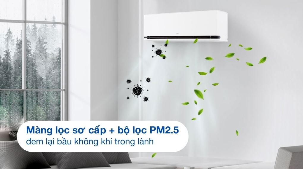 LG Inverter 1 HP IPC09M1 air conditioner - Air filtration capability