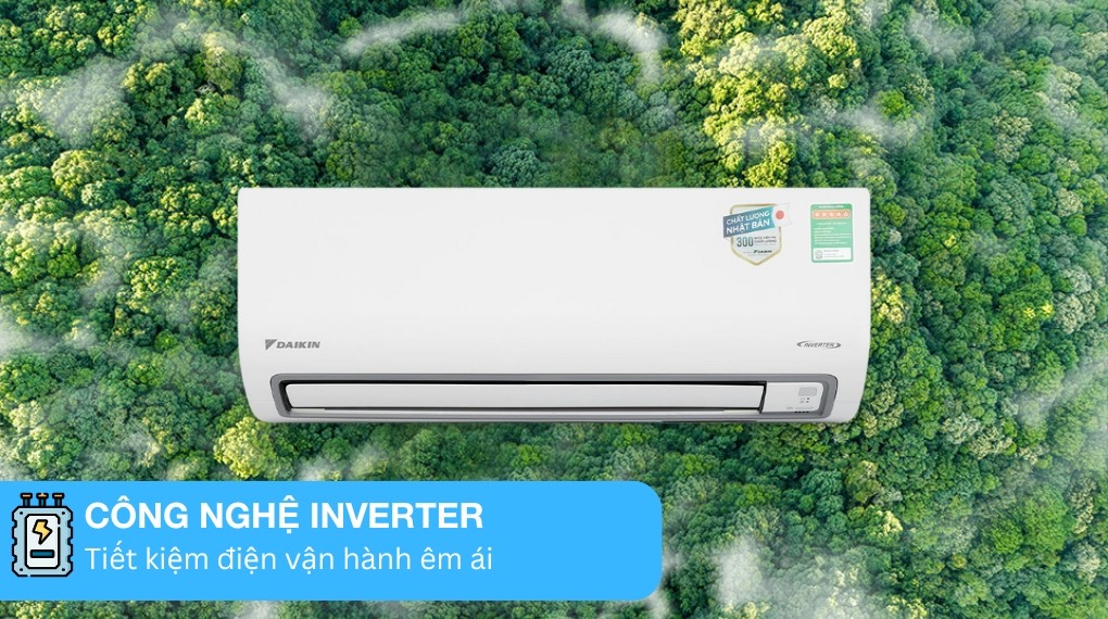 Máy lạnh Daikin Inverter 1 HP ATKF25ZVMV - Công nghệ tiết kiệm điện
