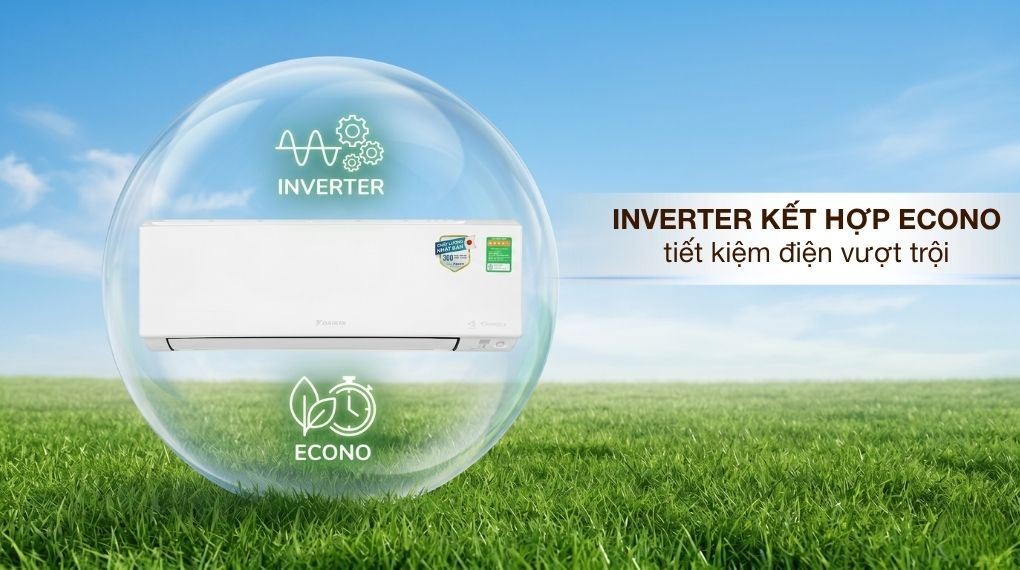 Daikin 인버터 냉난방 에어컨 1 HP FTHF25XVMV - 절전 기술