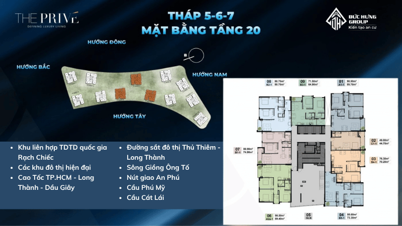 Mặt bằng tầng điển hình tháp 5, 6, 7