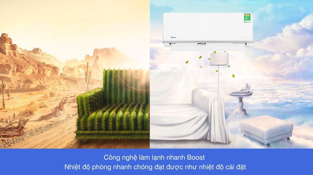 Midea Inverter 1 HP MSAGA-10CRDN8 air conditioner - Cooling technology