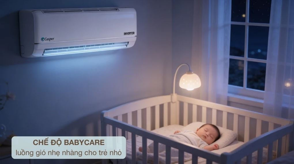 Chế độ BabyCare - Máy lạnh Casper Inverter 1.5 HP JC-12IU36X