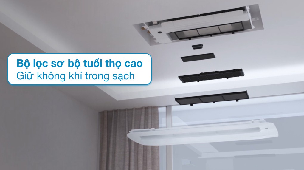 LG Inverter 2.5 HP ZTNQ24GTLA0 one-way ceiling cassette air conditioner - Filter