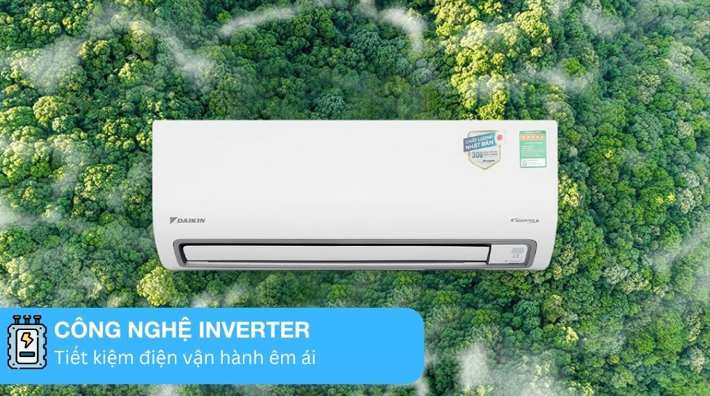 Máy lạnh Daikin Inverter 1 HP ATKB25ZVMV - Công nghệ tiết kiệm điện