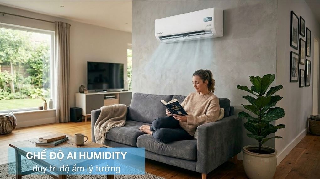 AI Humidity mode - Comfee Inverter 1.5 HP CFS-13VGX air conditioner