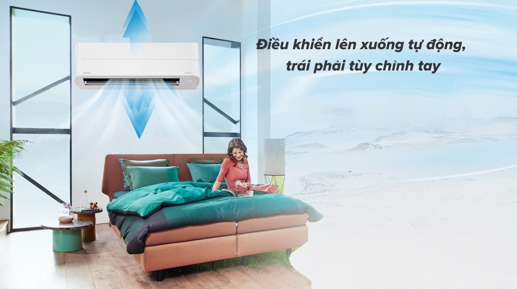 Toshiba Inverter 1 HP RAS-H10Z1KCVG-V air conditioner - Airflow mechanism