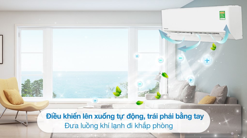 Panasonic Inverter Heating & Cooling 1.5 HP CU/CS-YZ12AKH-8 air conditioner - Airflow mechanism