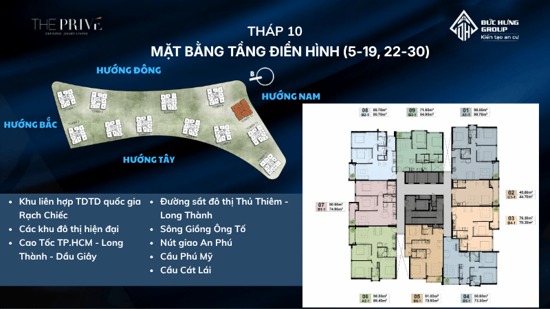 Mặt bằng tầng điển hình tháp 10