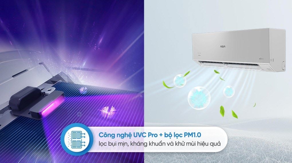 Aqua Inverter 1.5 HP AQA-RUV13VS air conditioner - Air filtration