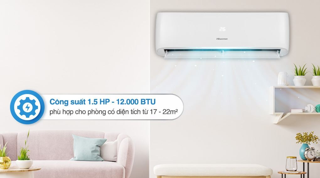 Máy lạnh Hisense Inverter 1.5 HP AS-12TR4RGRCA01 - Công suất làm lạnh