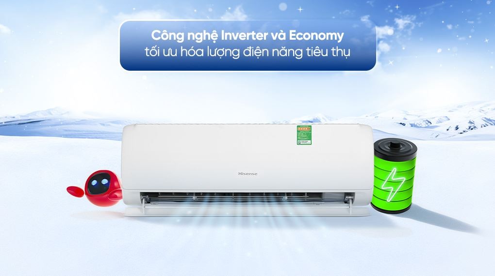 Energy saving - Hisense Inverter 1 HP AS-10TR4RGUUA00 air conditioner
