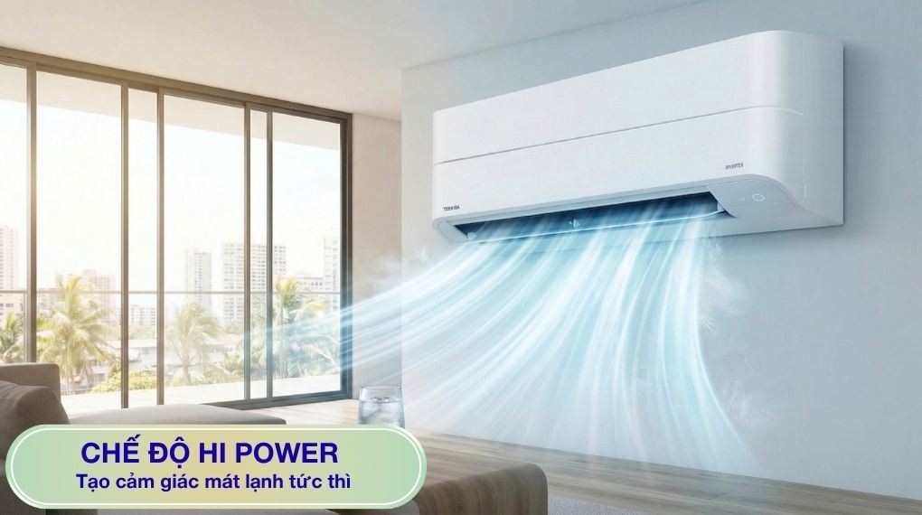 Toshiba Inverter 2 HP RAS-H18P2KCVG-V air conditioner - Hi Power mode