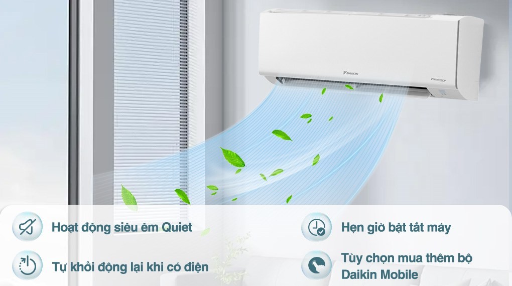 Máy lạnh Daikin Inverter 1 HP ATKB25YVMV - Tiện ích