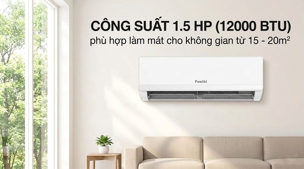 Funiki Inverter 1.5 HP HIC12TMM-6 air conditioner - Capacity