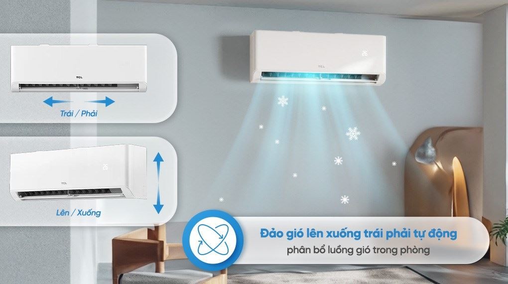 에어컨 TCL Inverter 2 HP TBI-18CSD/TPHI - 바람 토출 방식