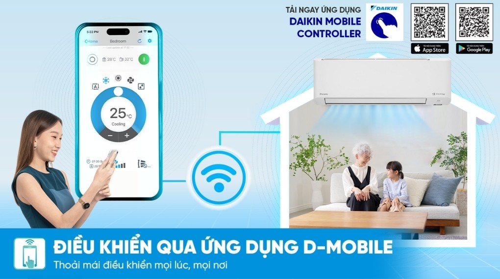 에어컨 Daikin Inverter 1 HP FTKY25ZVMV - 편의 기능