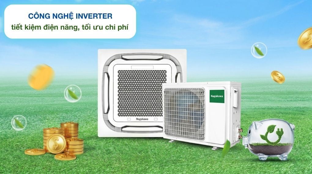 Energy-saving technology - Nagakawa Inverter 5.5 HP NIT-C50R2U35 ceiling cassette air conditioner
