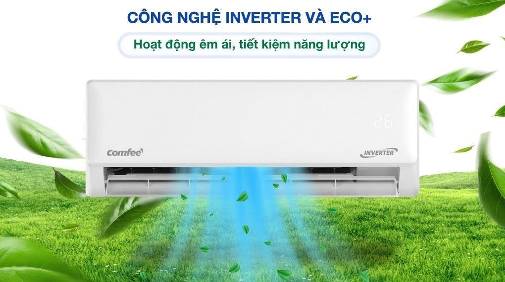 Máy lạnh Comfee Inverter 1.5 HP CFS-13VDM - Công nghệ tiết kiệm điện Inverter và ECO+
