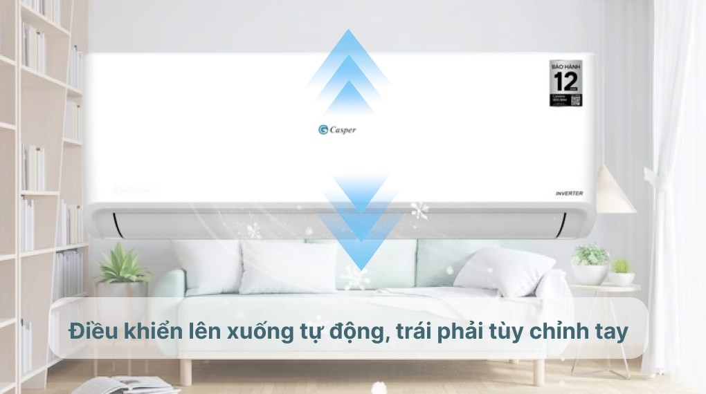 Máy lạnh Casper Inverter 2 HP GC-18IS33 - Cơ chế thổi gió