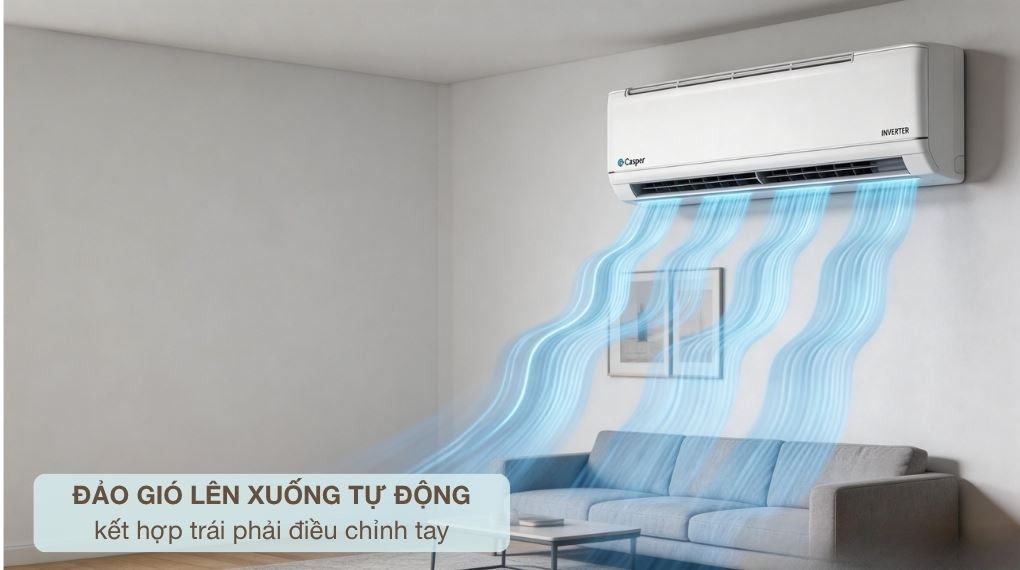 Cơ chế thổi gió - Máy lạnh Casper Inverter 1.5 HP JC-12IU36X