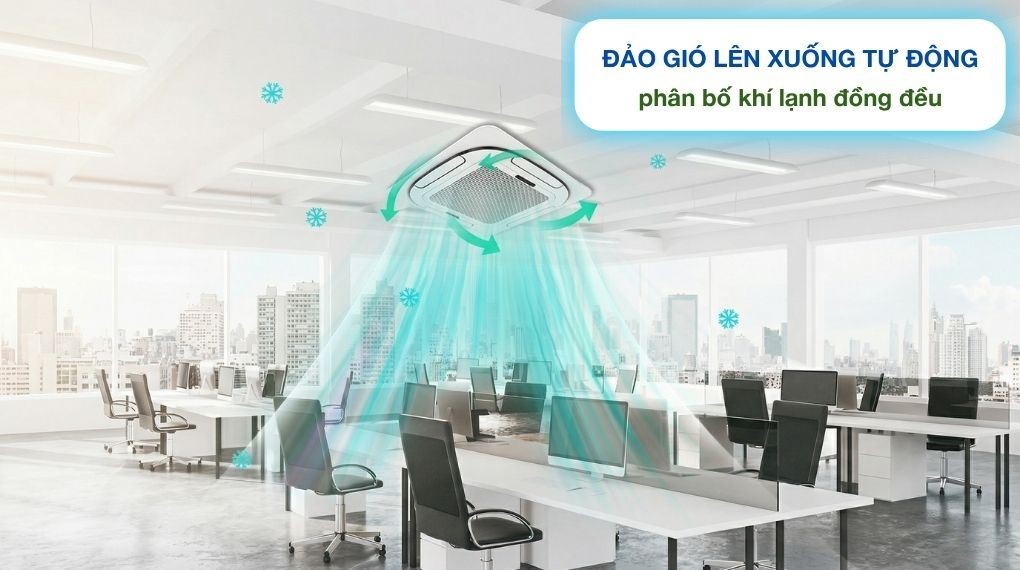 Air blowing mechanism - Nagakawa Inverter 5.5 HP NIT-C50R2U35 ceiling cassette air conditioner