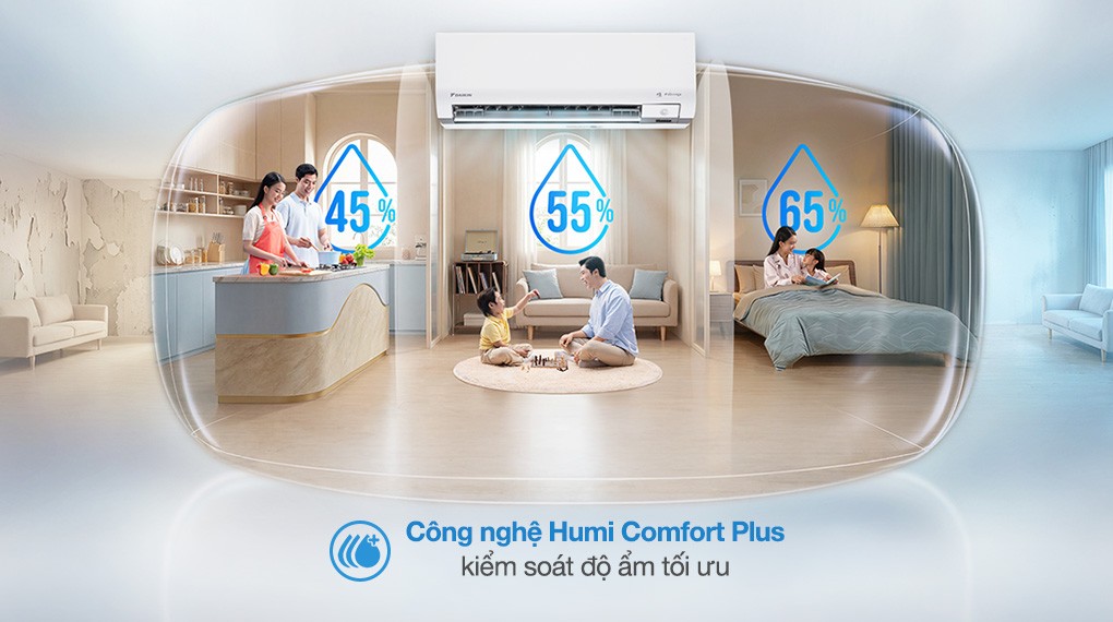 Daikin Inverter 1.5 HP FTKM35AVMV 에어컨 - 습도 조절