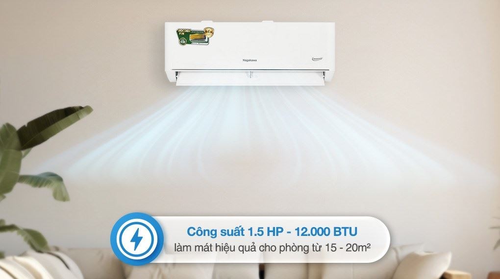 Nagakawa Inverter 1.5 HP NIS-C12R2T62 air conditioner - Cooling capacity