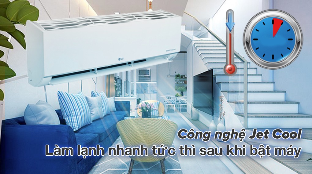 Jet Cool technology quickly reaches the set temperature - LG Multi Inverter 2.5 HP indoor unit AMNQ24GSKB0