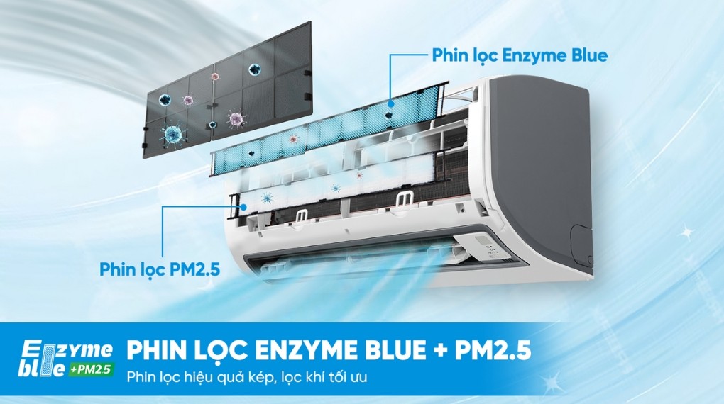Daikin Inverter 1.5 HP ATKF35ZVMV air conditioner - Enzyme Blue filter