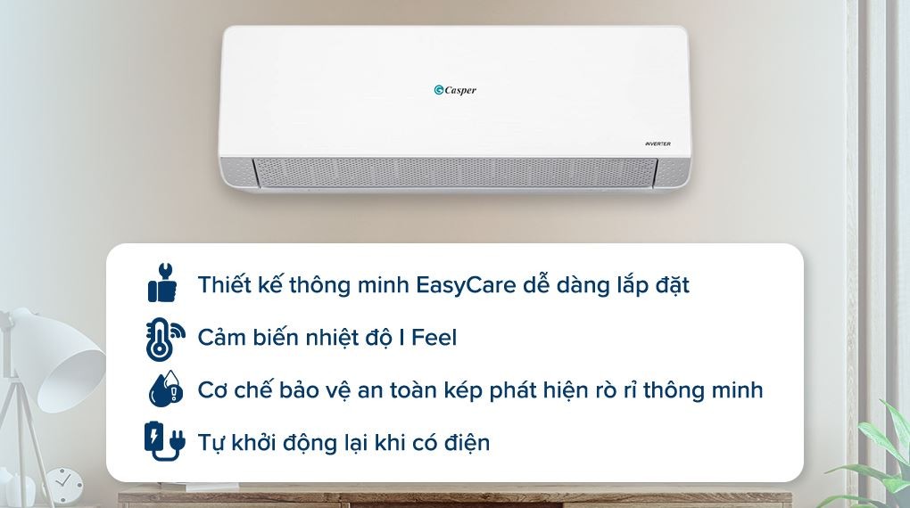 Casper Inverter heating & cooling 1.5 HP QH-12IU36A air conditioner - Features
