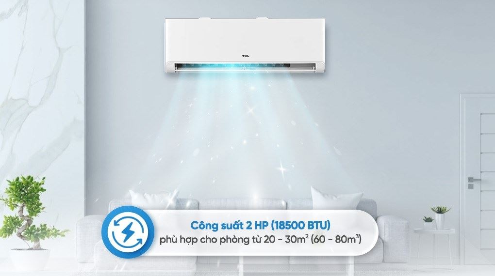 에어컨 TCL Inverter 2 HP TBI-18CSD/TPHI - 냉방 용량
