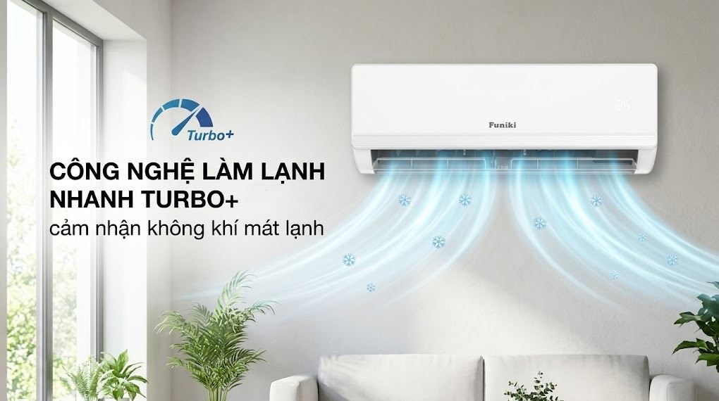 Funiki Inverter 1.5 HP HIC12TMM-6 air conditioner - Cooling technology
