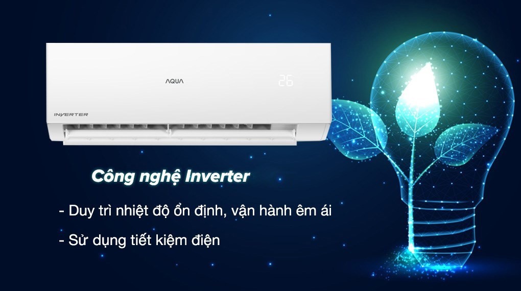 AQUA Inverter 2 HP AQA-RV18QE 에어컨 - 전기를 절약하고 조용히 작동하는 Inverter Plus 기술