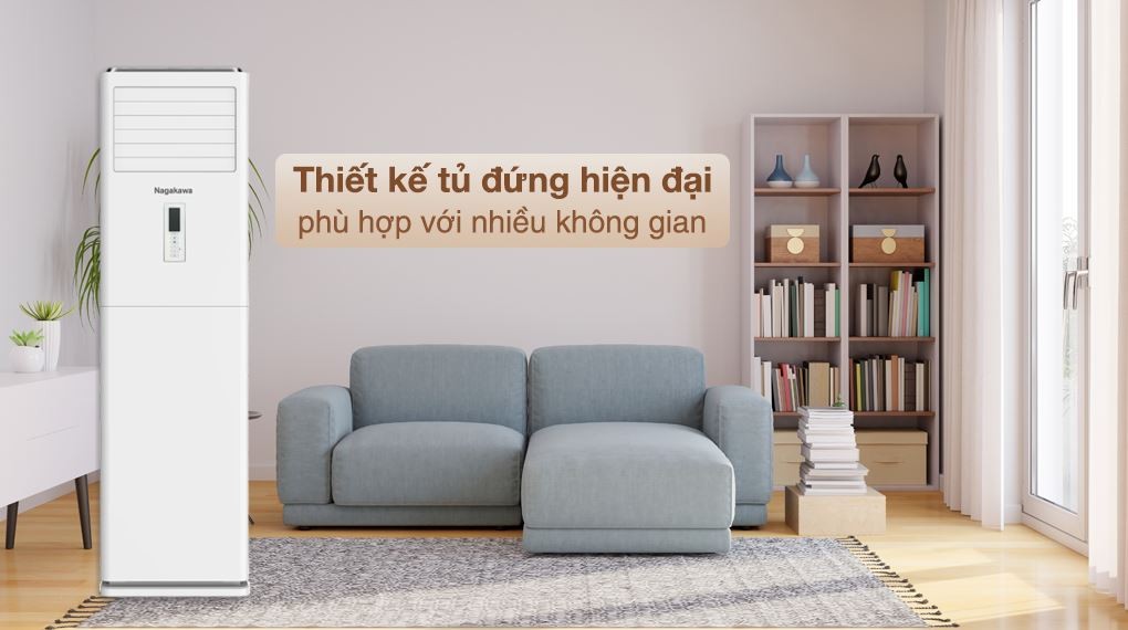 Máy lạnh tủ đứng Nagakawa 5.5 HP NP-C50R1K58 (3 pha) - Thiết kế