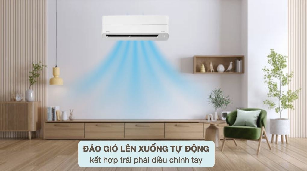 Cơ chế đảo gió - Máy lạnh Toshiba Inverter 1 HP RAS-H10P2KCVG-V