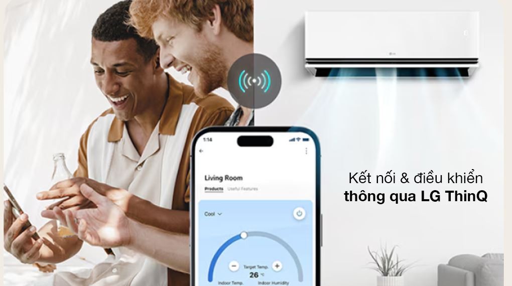 LG Inverter 1 HP IDC09M2 에어컨 - 앱 연결