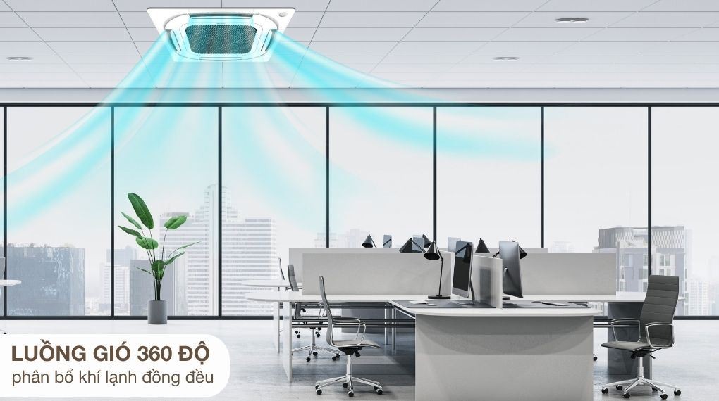 Luồng gió 360 độ - Máy lạnh âm trần Casper Inverter 2.5 HP CC-24IS36