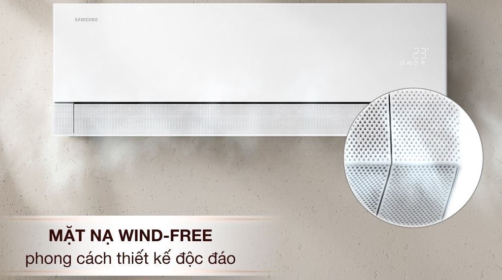 에어컨 Samsung Wind-Free 인버터 1 HP AR80H10DAAWNSV - 실내기 디자인