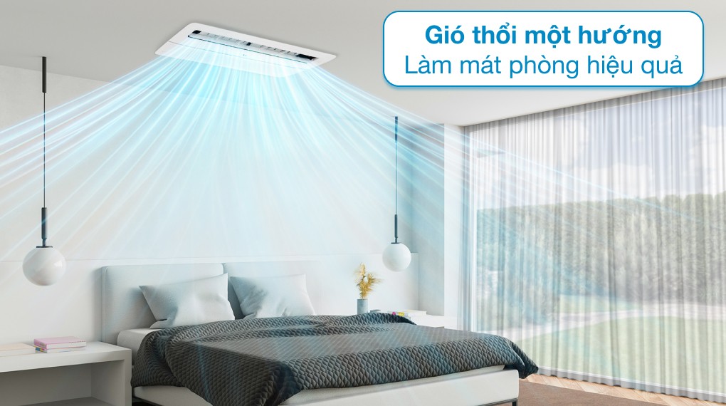 LG Inverter 2.5 HP ZTNQ24GTLA0 one-way ceiling cassette air conditioner - Airflow mechanism