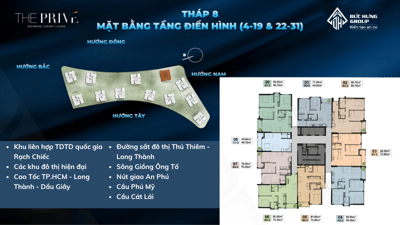Mặt bằng tầng điển hình tháp 8