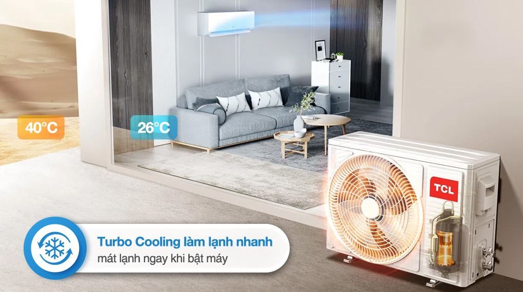 TCL Inverter 1 HP TAC-BR10CSV/TB air conditioner - Turbo Cooling mode 