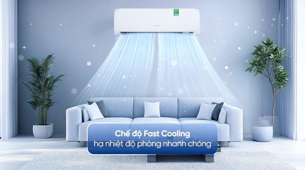 빠른 냉방 - 에어컨 Hisense Inverter 1.5 HP AS-12TR4RGUUA00