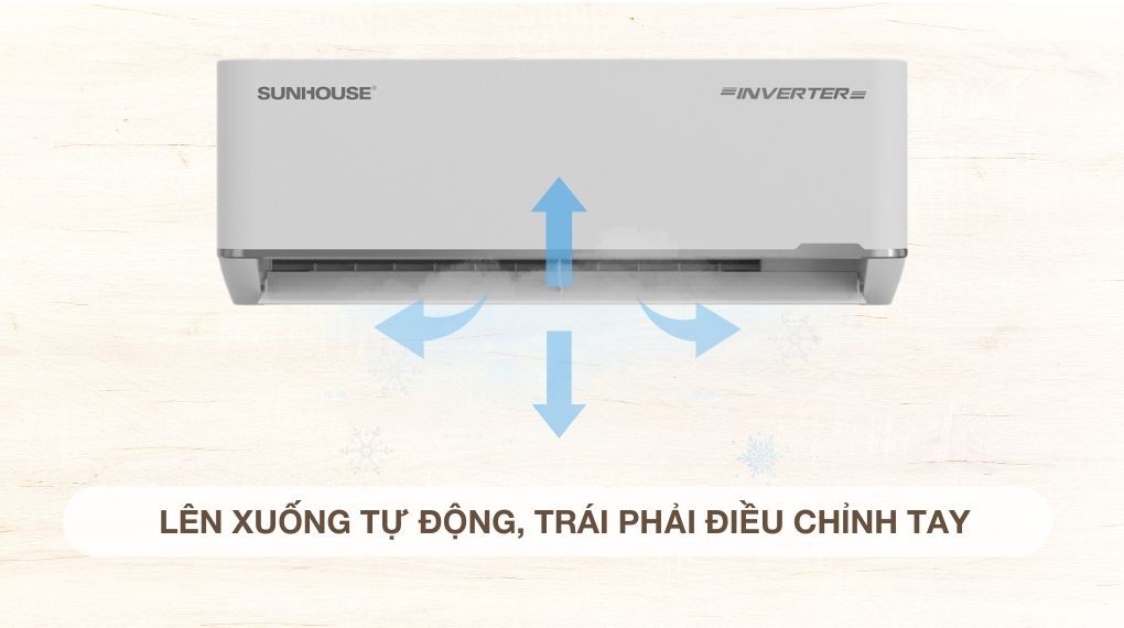 Sunhouse Inverter 1.5 HP SHR-AW12IC650 air conditioner - Airflow mechanism