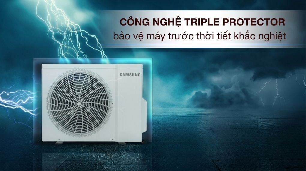에어컨 Samsung Wind-Free 인버터 1 HP AR80H10DAAWNSV - 실외기 디자인