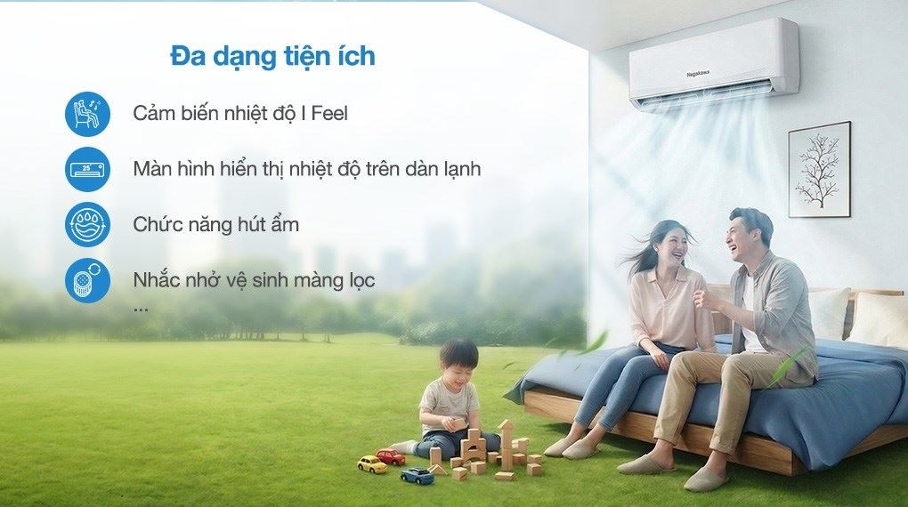 Nagakawa Inverter 1.5 HP NIS-C12R2T62 air conditioner - Features